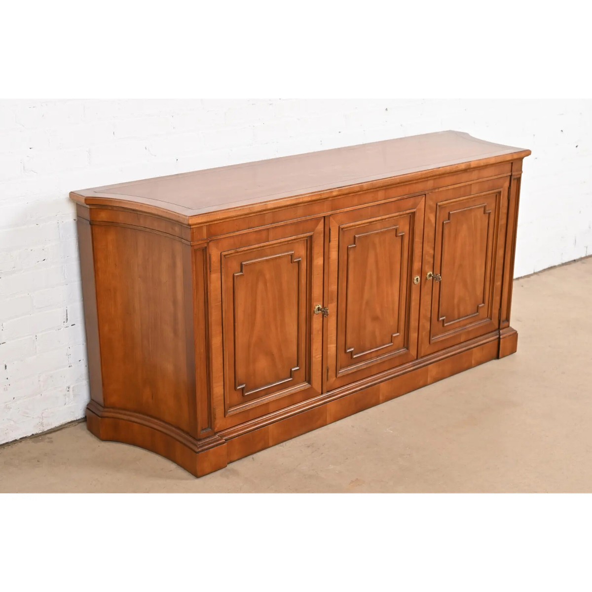 Kindel Furniture French Regency Louis XVI Cherry Wood Sideboard or Bar  Cabinet