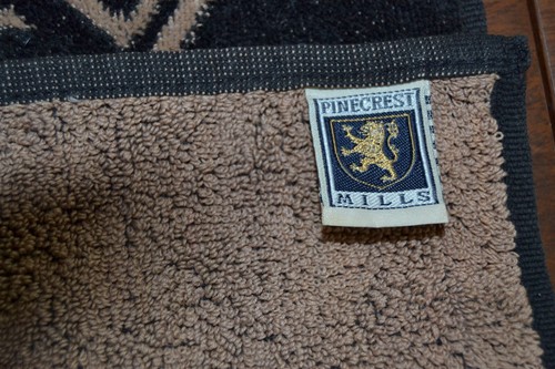 Vintage GEORGETOWN COUNTRY CLUB Golf Towel TEXAS 100% Cotton Black/Tan - Picture 3 of 7