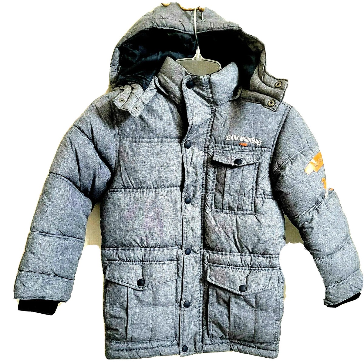 H&M L.O.G.G. Boys Puffer Jacket Hoodie 8-9Y Ozark Mountain H&M L.O.G.G. Boys Puffer Jacket Hoodie 8-9Y Ozark Mountain