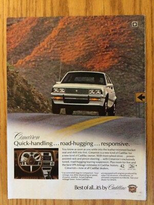 CAD112 VINTAGE Original 1982 Cadillac Cimarron Sedan Advertisement