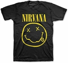 NIRVANA - Smiley Face - T SHIRT S-M-L-XL-2XL Brand New ! Official