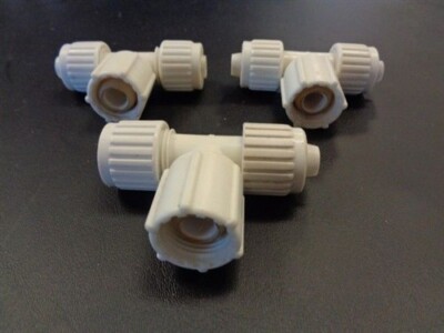 FLAIR TEE SET OF (3) 1/2'' X 1/2'' X 1/2'' PEX 6821 WHITE MARINE BOAT