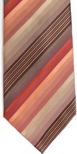 Kenneth Cole Reaction Men's Silk Tie 59" X 3.5" Multi-Color British Striped