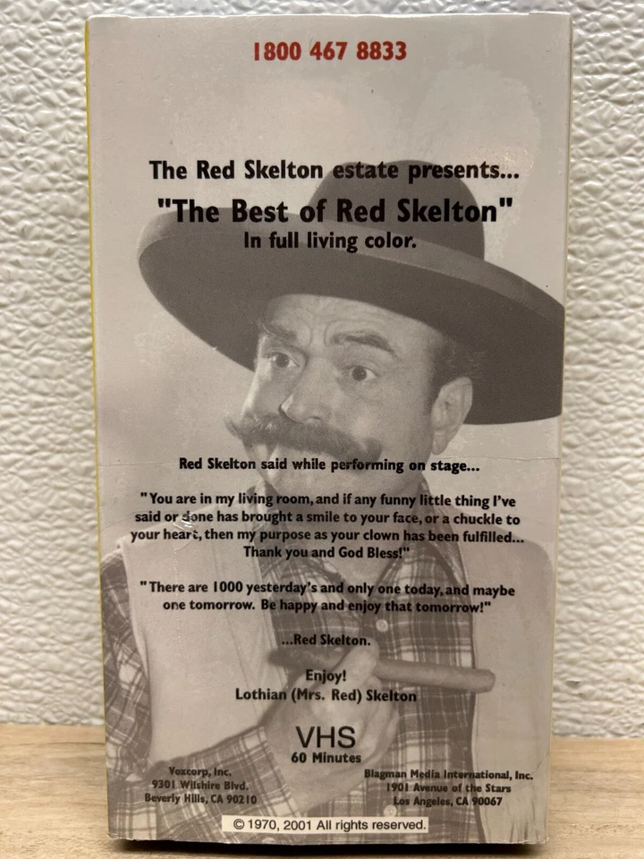 Vtg 1970 The Best Of Red Skelton 2 VHS TV Comedy Series - Image 4 of 4