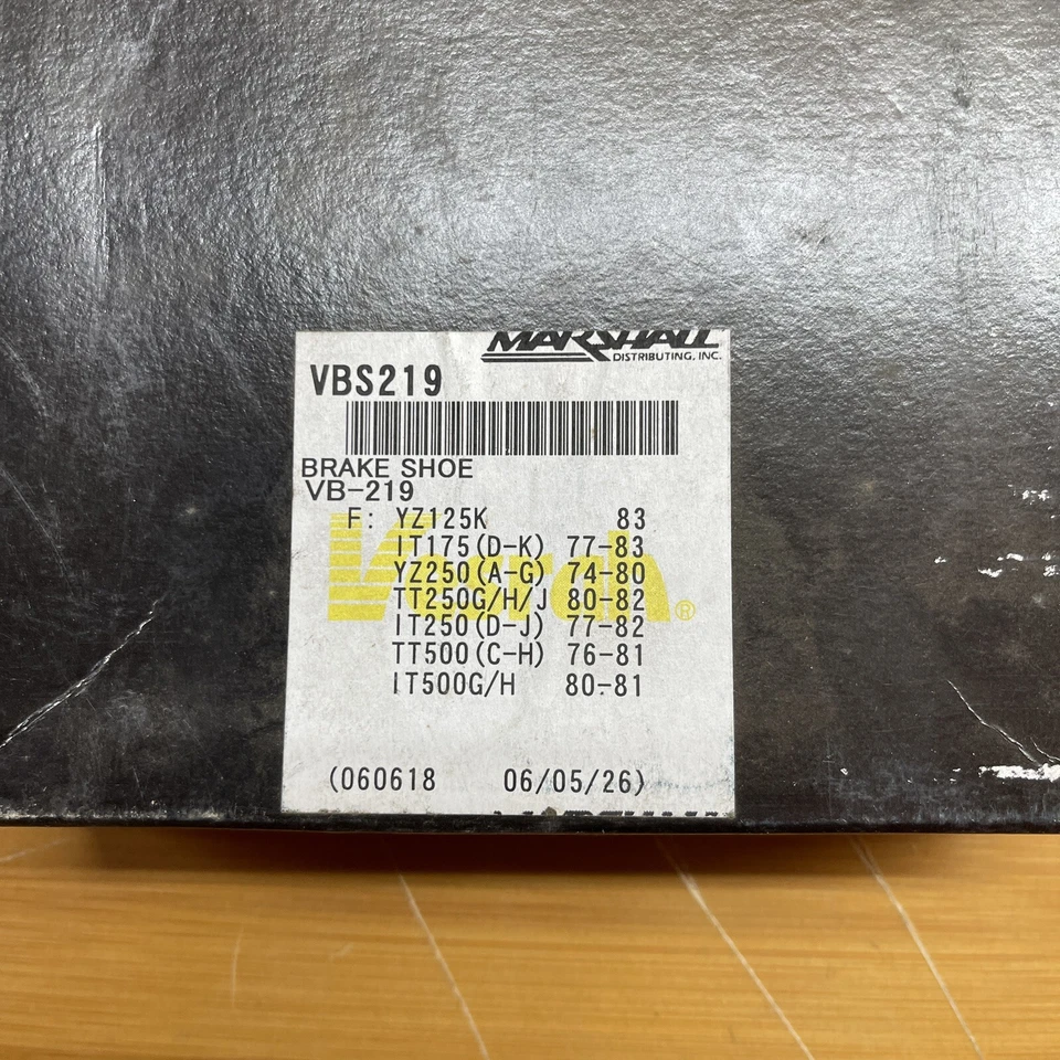 Vesrah - VB-219 - Zapatas de freno estándar YAMAHA YZ IT TT 125 175 250 500 Foto 3 de 4