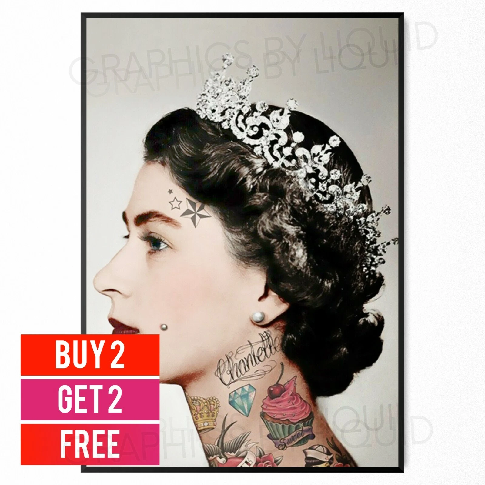 Punk Royal Elizabeth Gothic Poster