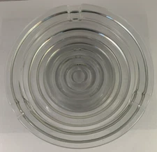 Vintage Mid Century MCM Large Clear Glass Cigarette Ashtray 6” Diameter RARE