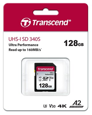 Transcend SDXC 340S 128GB UHS-I U3 A2 V30 Profi Speicherkarte 128 GB OVP