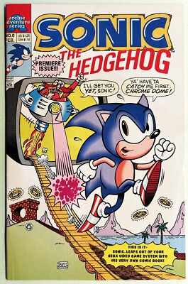 ラスト1点のみ！IU OFFICIAL SONIC RING 11号 Sonic The Hedgehog Original Mini Series #0 1993 Comic Book Premier