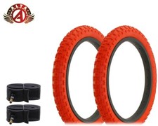 2 ALTA PERFORMANCE BICYCLE WIRE BEAD 16 x 2.125 RED COMP III BMX TREAD W/TUBES.