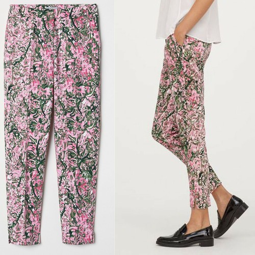EX H\u0026M Slacks Floral Cigarette Super 