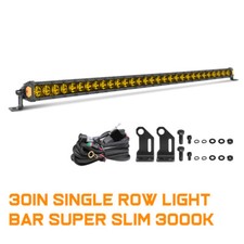 Hidden Grille Bumper Slim 32 30 Led Light Bar Spot Flood Driving Fog Off Road