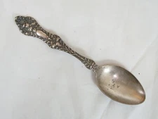 Alvin Sterling 7 1/8" Oval Dessert Soup Spoon Orange Blossom Pattern