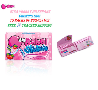 CHEWING GUM Big Babol Strawberry Chewing Gum 210 Pcs FREE   TRACKED SHIPPING