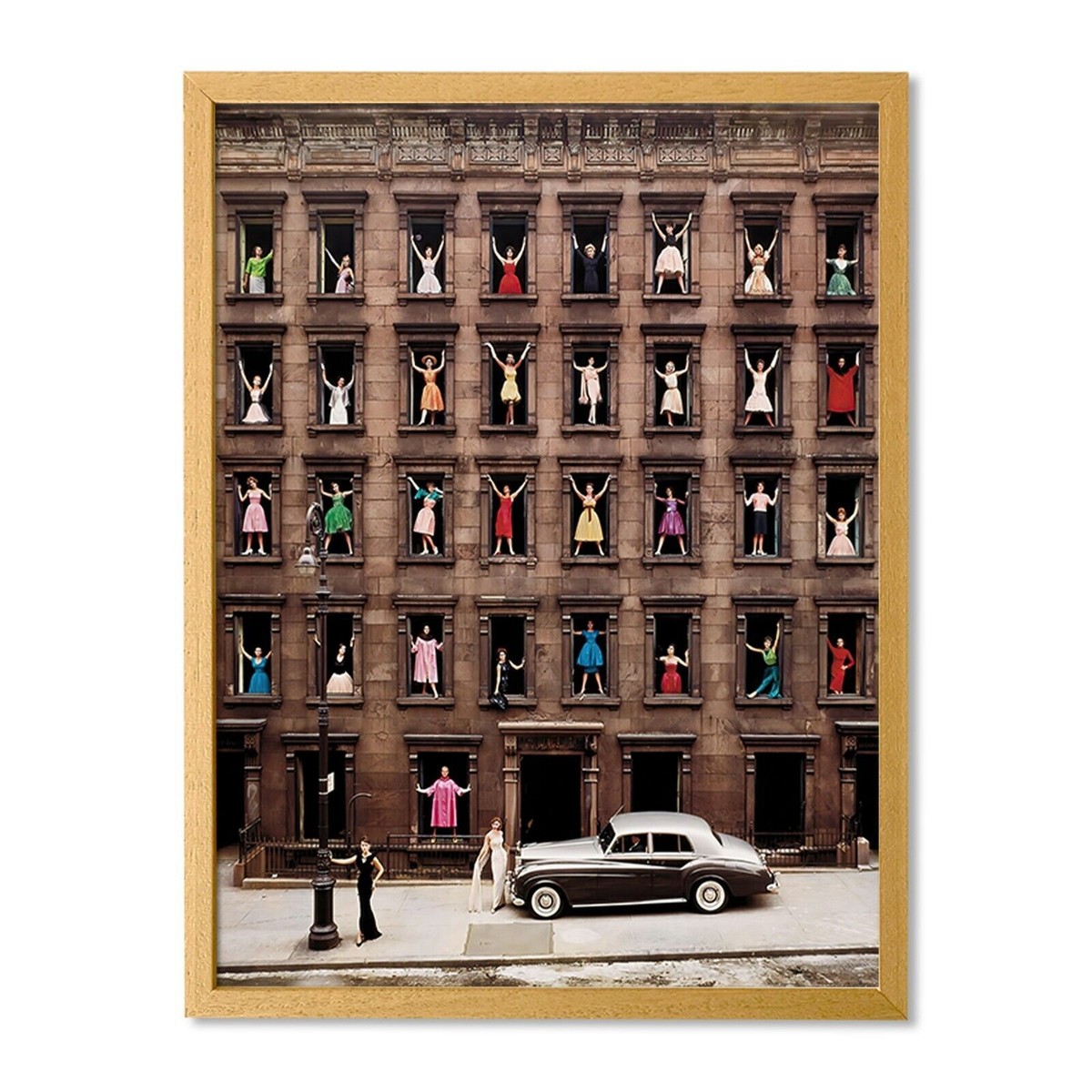 Framed 'Girls in the Windows' by Ormond Gigli Photo Art