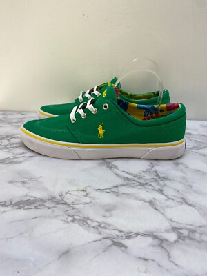 Ralph Lauren Men\'s Faxon  Green Lace Sneaker sz 10 Polo Ralph Lauren Shoes Mens 10 1/2 D Faxon Low Sneakers  main image 2