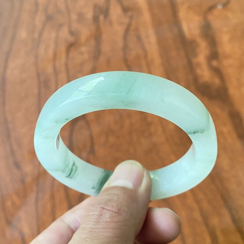 56mm Certified Icy Green Natural Tianshan Mountains Cui Jade Bracelet Bangle 003 - Picture 8 of 9