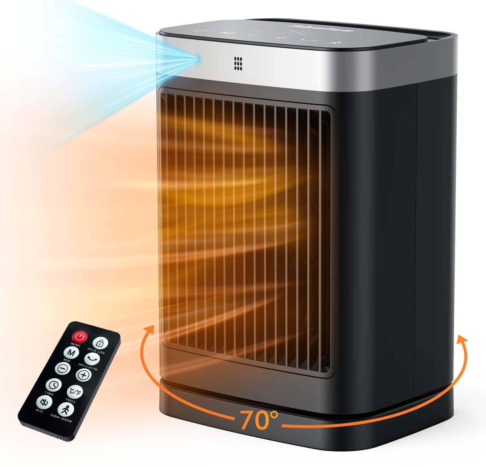 Space Heaters with Motion Sensor, 1500W Ceramic Heating with Remote, Portable...
