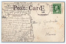 1911 Flowers Riverton Nebraska NE Penara Kansas KS Duane Cancel Postcard