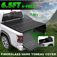 6.5ft 4fold Frp Hard Truck Bed Tonneau Cover For 99-07 Silverado Gmc Sierra 1500