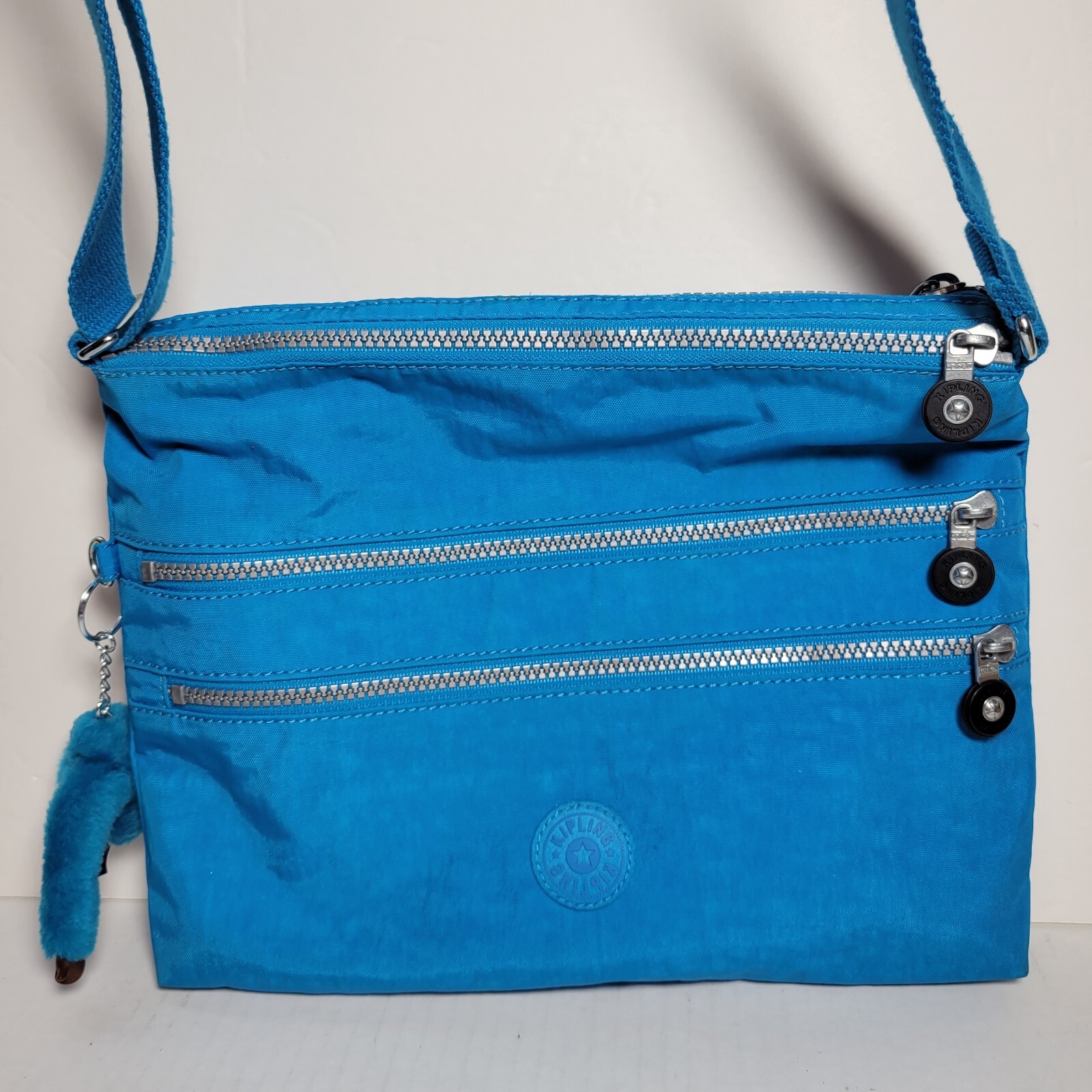 Kipling Alvar Solid Crossbody Shoulder Bag Blue T… - image 1