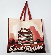 Large Reusable Shopping Bag Jeep Style Road Trippin Trip HomeGoods Off Roading