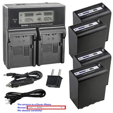 Kastar Battery LCD Dual Fast Charger for Panasonic AG-VBR118G AG-VBR59G VBR89