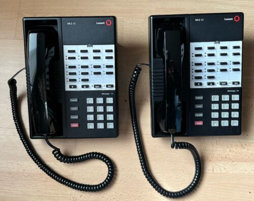 2 teléfonos Avaya Lucent Partner MLS-12 negros - Imagen 1 de 8