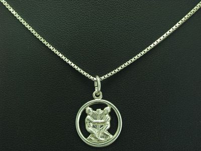 835 Silver Necklace & Pendant / Zodiac Gemini / 61.5cm / 4.9g