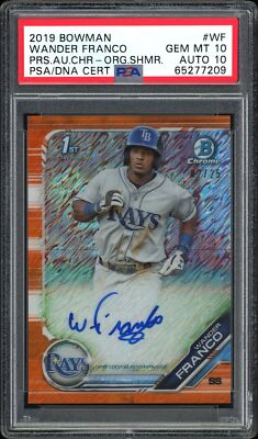 PSA 10/10 WANDER FRANCO AUTO 2019 Bowman Chrome ORANGE SH