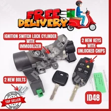 📮 IGNITION SWITCH LOCK CYLINDER IMMOBILIZER 2 KEYS ID48 VOLVO XC90 2003-2014 📮