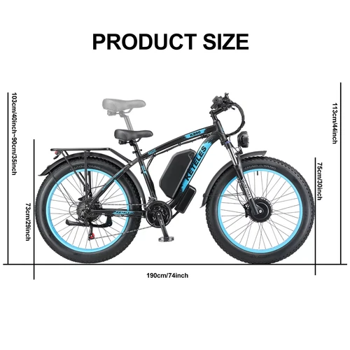 Keteles 26*4 Zoll Elektrofahrrad Dual Motor Pedelec Mountain Bike 48V23AH E-bike - Bild 18 von 19