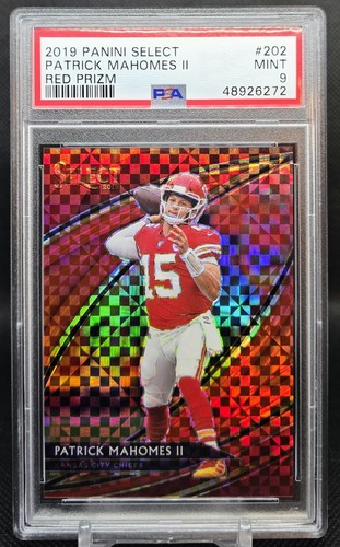 2019 Select Field Level 🔴 Red Prizm /49 PATRICK MAHOMES #202 PSA 9