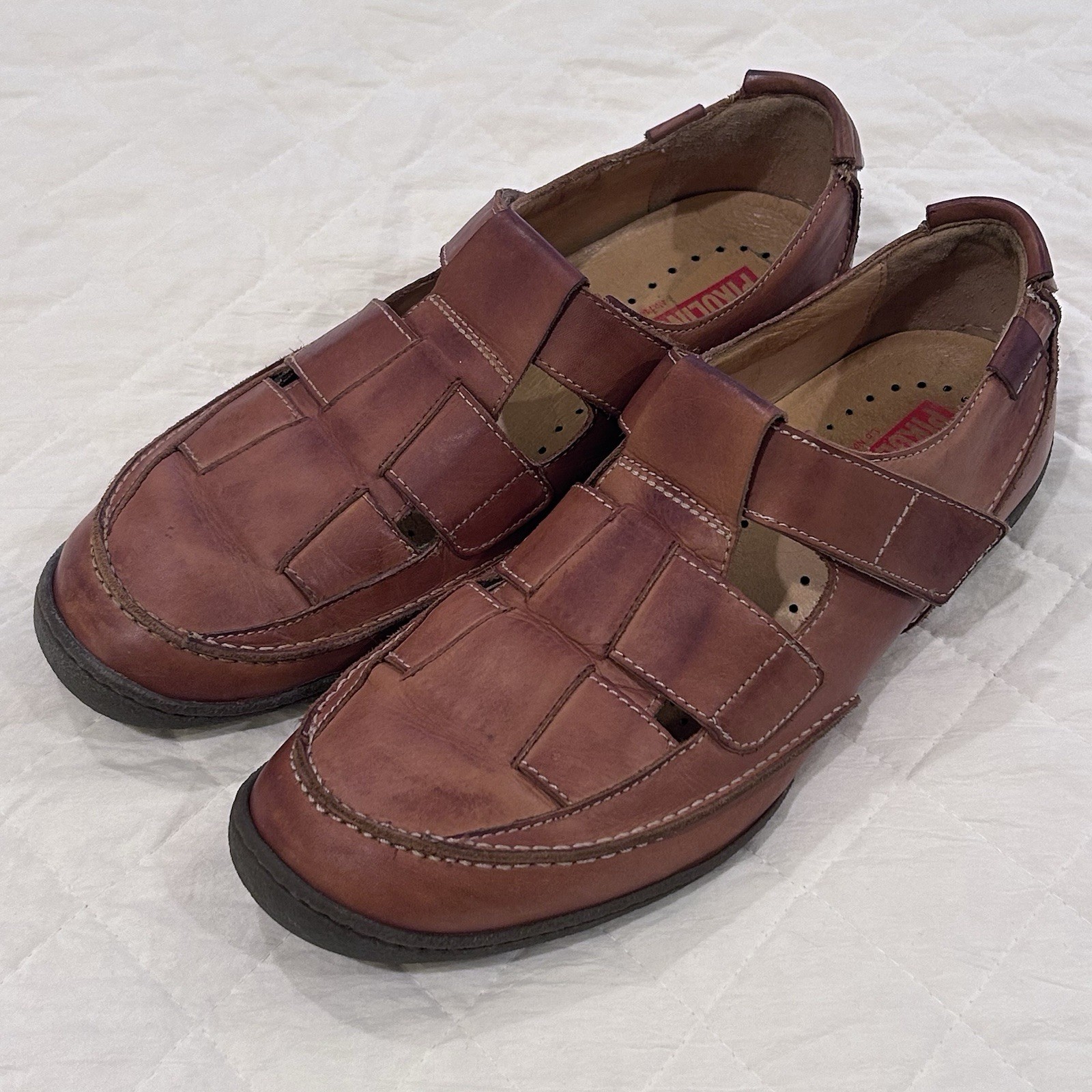 Sandalias Pikolinos Pescador Hombre US 10 EU 44 Cuero Marrón Caramelo
