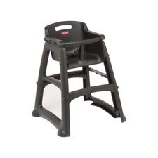 RUBBERMAID COMMERCIAL PRODUCTS FG780608BLA High Chair,29 3/4 in H,Black 4PLW3
