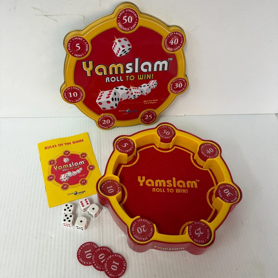 YamSlam Roll To Win Dice Game By Blue Orange Games Tin Box Complete Vintage 2008 - Image 2 of 4