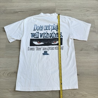 Vintage 90s No Fear Shirt Does Not Play Well With Others Size M