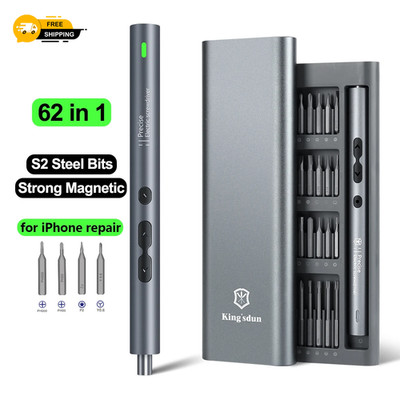 62/6 in 1 Elektro Schraubendreher Set Präzisionsgriff Tragbar Elektrowerkzeug Kits Wir