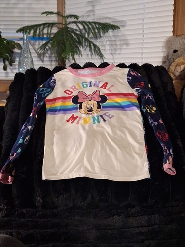 4 Tops 4/5 Girls A Minnie Mouse Pj, Long Sleeve Blck, Navy Tank & Butterfly Tank - Picture 12 of 24
