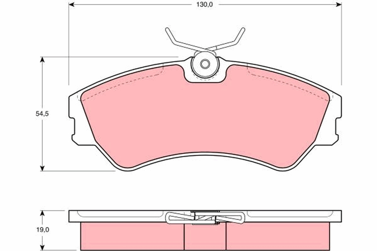 Kit plaquettes de frein TRW GDB862 pour étrier de frein à disque de compacte