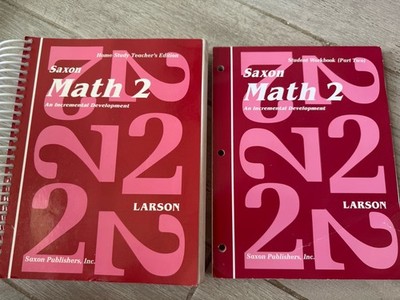   Saxon Math 2 Home Study Teacher's Edition 1994 + Student Workbook Part 2