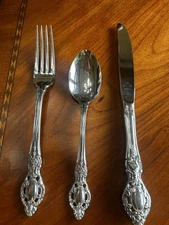 Gorham Design Studio Glossy Stainless Memento dinner knife & Fork & Soup Spoon