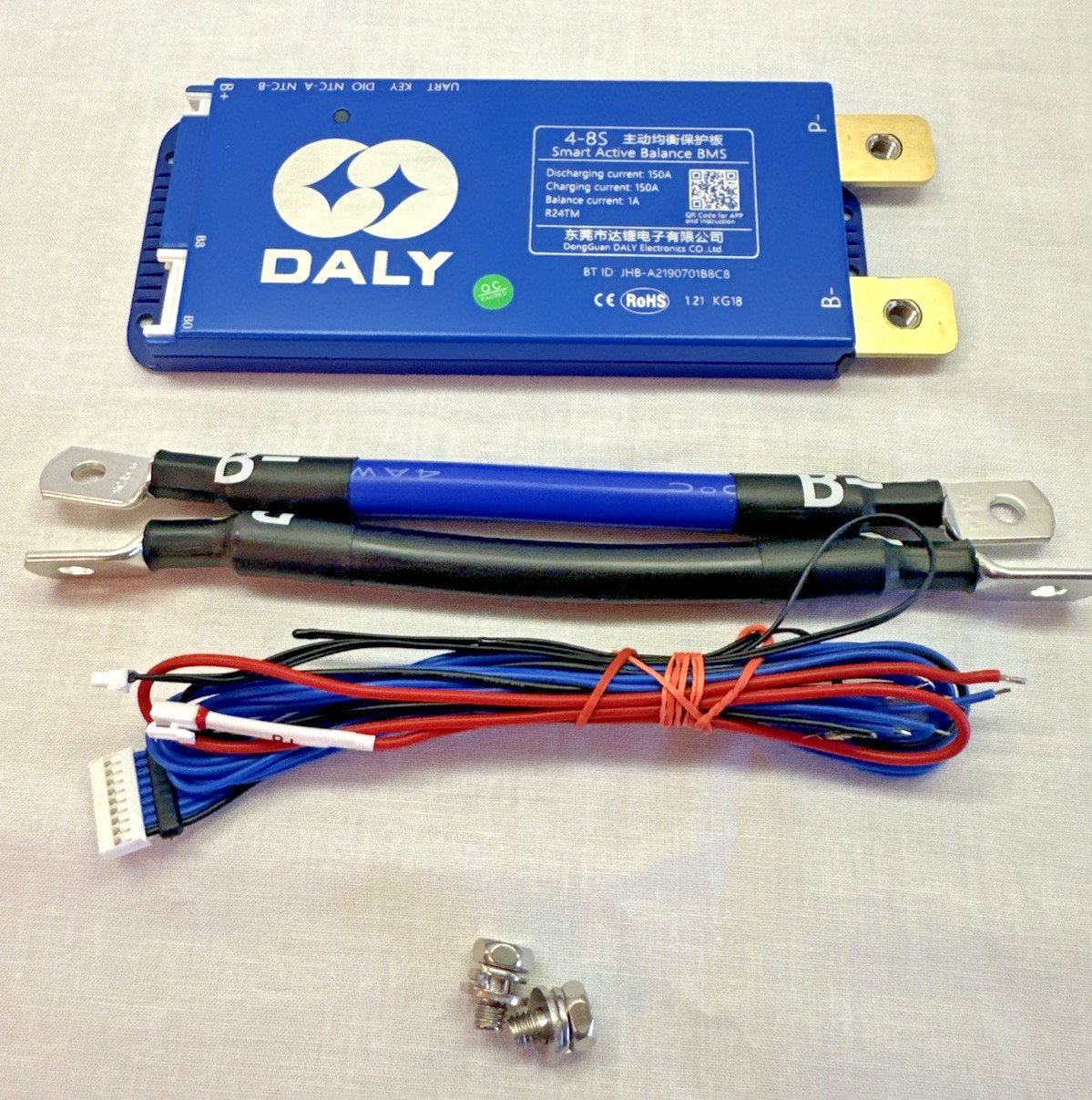 DALY 4-8S 150A Smart Active Balance BMS Bluetooth LiFePO4 New Untested
