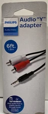 Philips Audio Y Adapter 6 ft Audio Video Cable/Connector