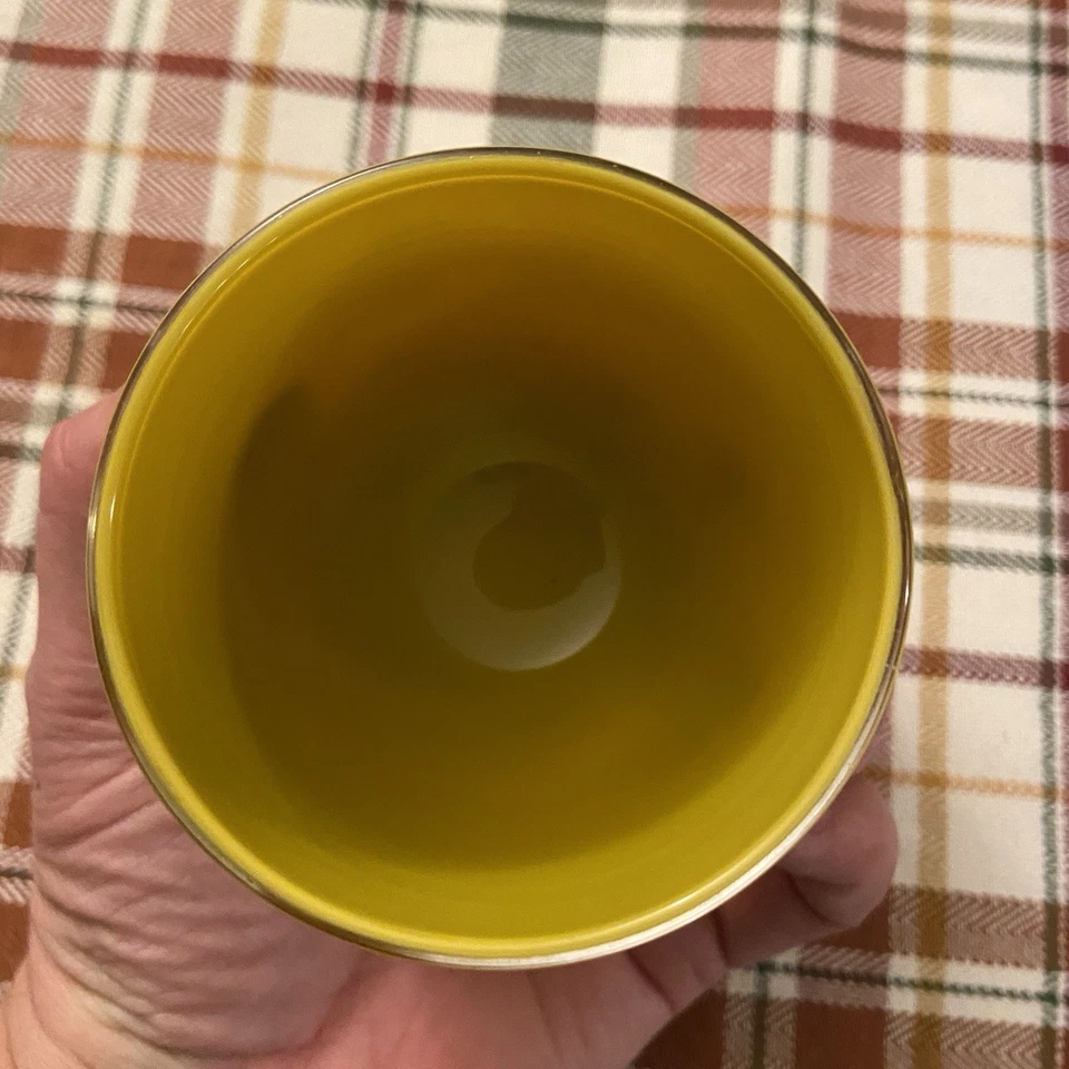 Glassybaby Votive Candle Holder Glass Yellow Pre Triskelion - Image 4 of 4