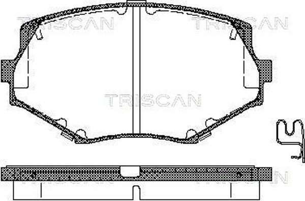 Bremsbelagsatz Scheibenbremse Triscan 8110 50017 FüR Mazda MX 2 NB 1 NA NA6C 16V-image