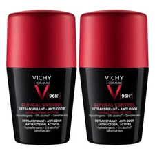 Vichy Homme Clinical Control 96H Anti-Odor Antiperspirant Roll-On – 2 Pack (2×50