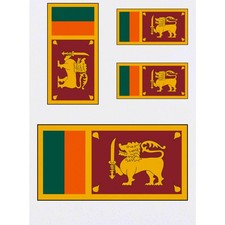4 x 'Sri Lanka Flag' Temporary Tattoos / Transfers TO00014573 