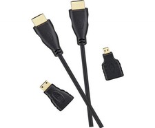 Image of LOGIK L3AHDM23 High Speed HDMI Cable & Adapters with Ethernet - 3m