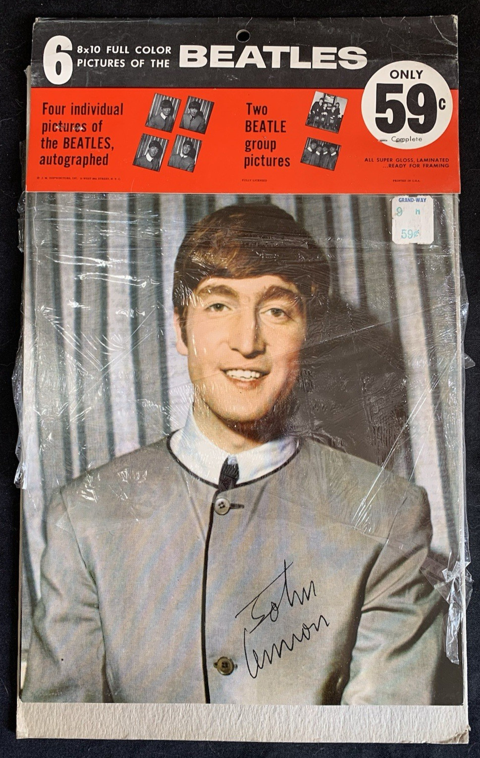 THE BEATLES 1964 6 8x10 Full Color Pictures - Original Owner! - VERY RARE!